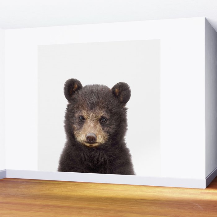 Baby Bear, Bear Cub, Kids Art, Baby Animals Art Print By Synplus Wall Mural Gallery Image 2