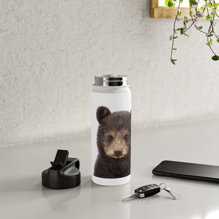 Baby Bear, Bear Cub, Kids Art, Baby Animals Art Print By Synplus Water Bottle Gallery Image 4
