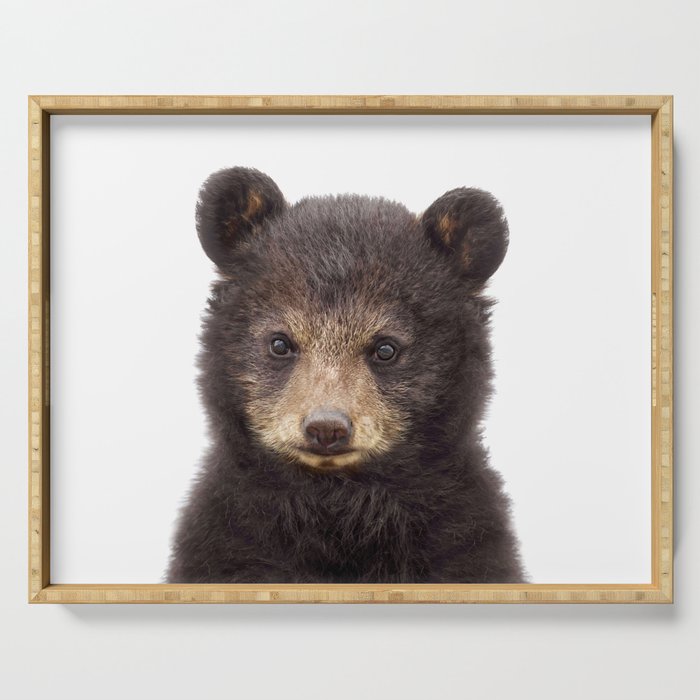 Baby Bear, Bear Cub, Kids Art, Baby Animals Art Print By Synplus Serving Tray Gallery Image 1