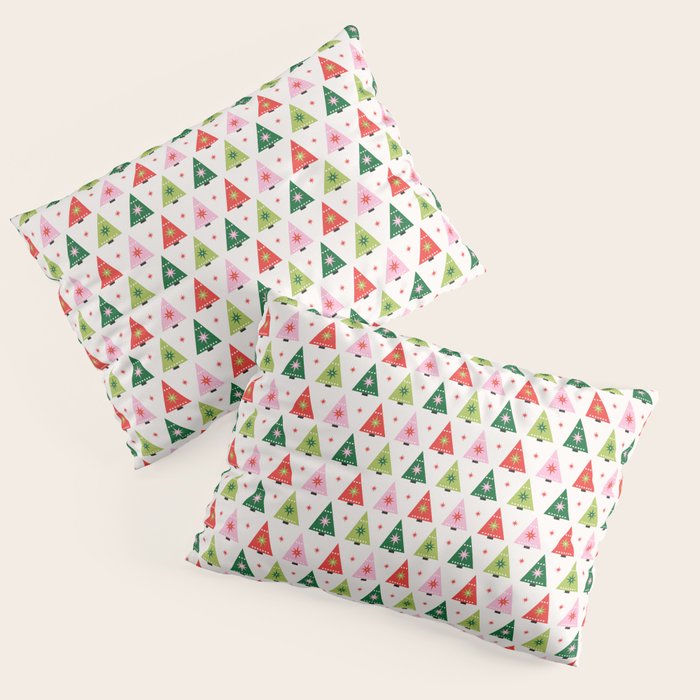 Merry Christmas Tree Pillow Sham Gallery Image 1