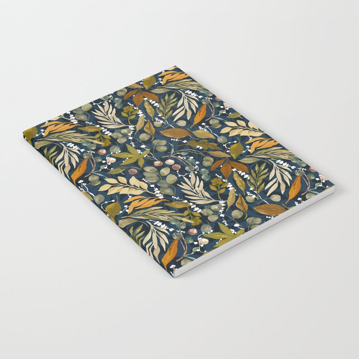 Fall leafy nature dark A Notebook Gallery Image 1