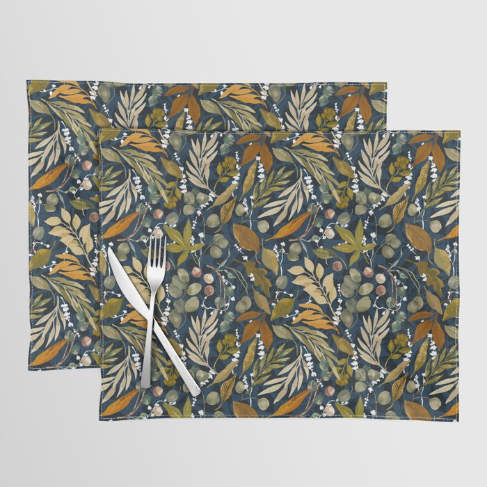 Fall leafy nature dark A Placemat Gallery Image 1