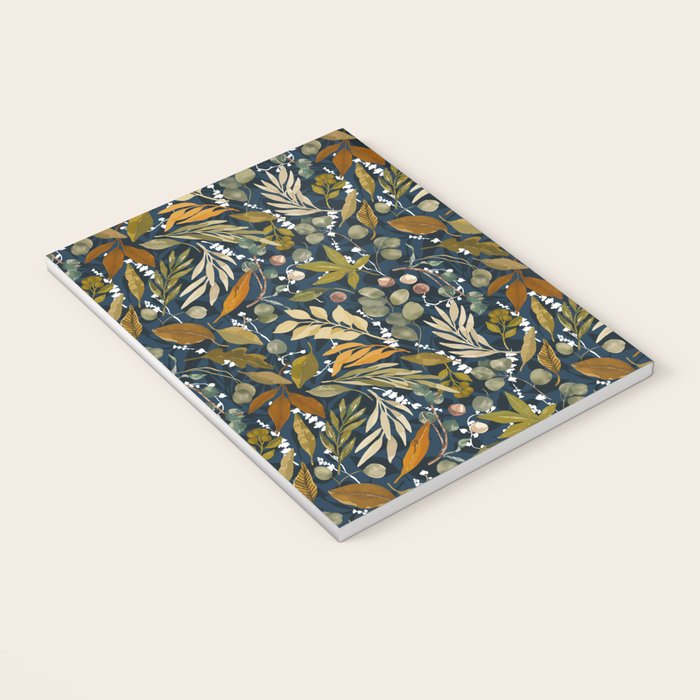 Fall leafy nature dark A Notebook Gallery Image 3