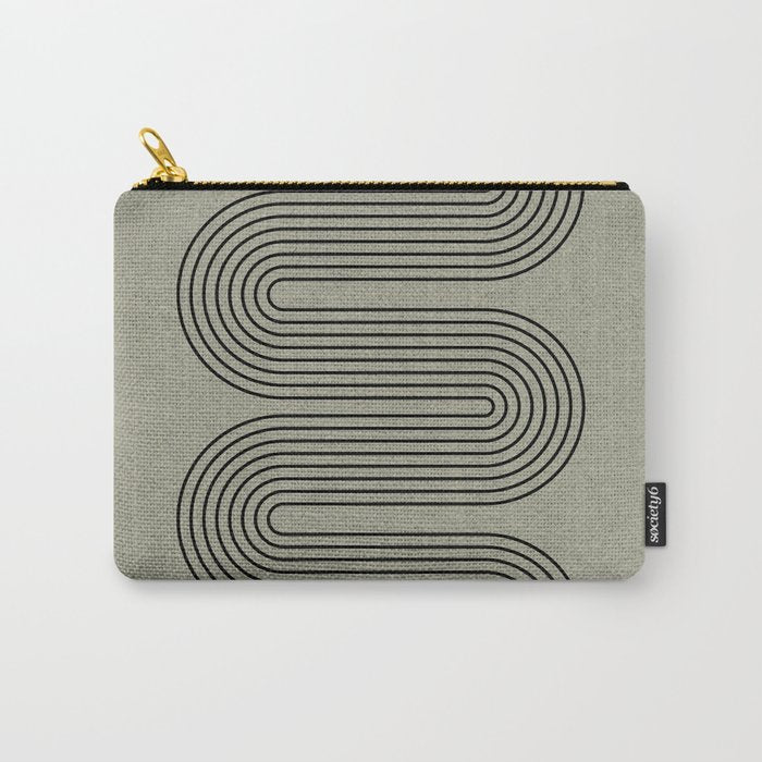 Green Organic Texture Geometric  Carry All Pouch Gallery Image 1