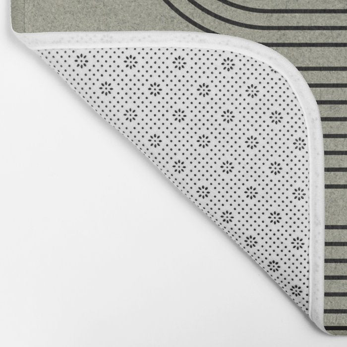 Green Organic Texture Geometric  Bath Mat Gallery Image 2