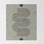 Green Organic Texture Geometric  Throw Blanket Gallery Image 2