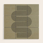 Green Organic Texture Geometric  Wood Wall Art Gallery Image 1