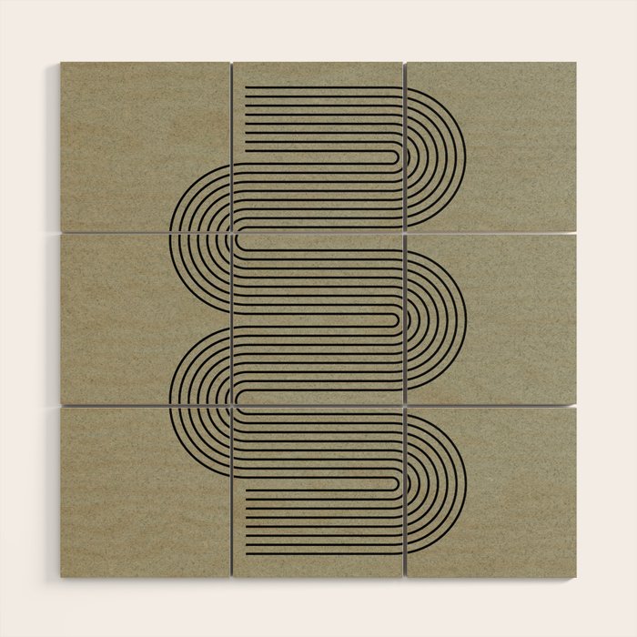 Green Organic Texture Geometric  Wood Wall Art Gallery Image 1
