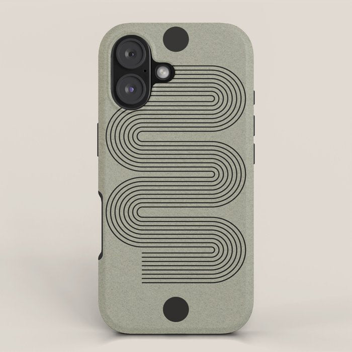 Green Organic Texture Geometric  iPhone Case Gallery Image 1