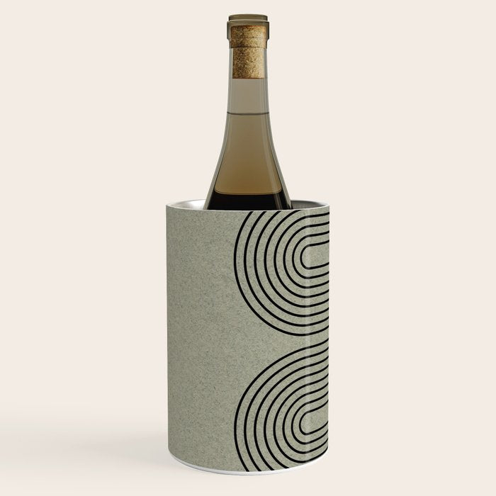 Green Organic Texture Geometric  Wine Chiller Gallery Image 2