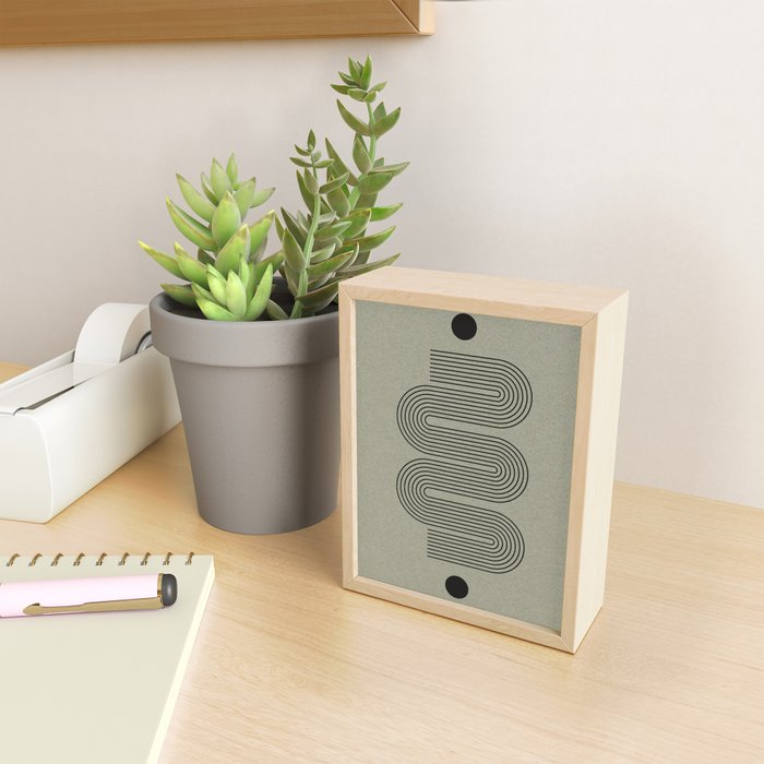 Green Organic Texture Geometric  Mini Art Print Gallery Image 2