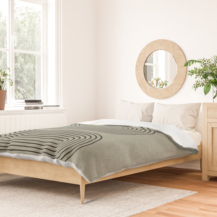 Green Organic Texture Geometric  Duvet Cover Gallery Image 2
