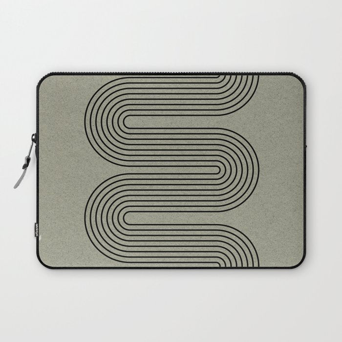Green Organic Texture Geometric  Laptop Sleeve Gallery Image 1