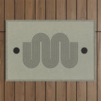 Green Organic Texture Geometric  Outdoor Rug Gallery Image 1
