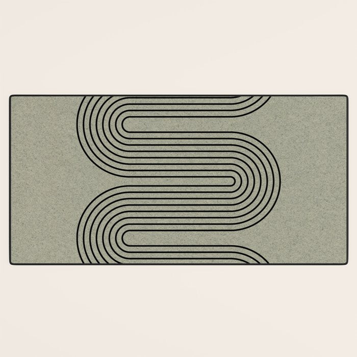 Green Organic Texture Geometric  Desk Mat Gallery Image 3