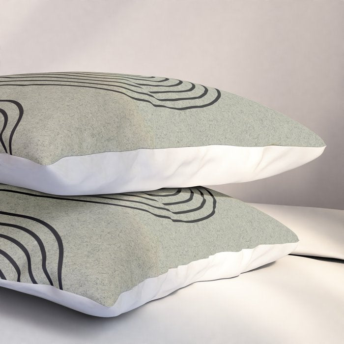 Green Organic Texture Geometric  Pillow Sham Gallery Image 3