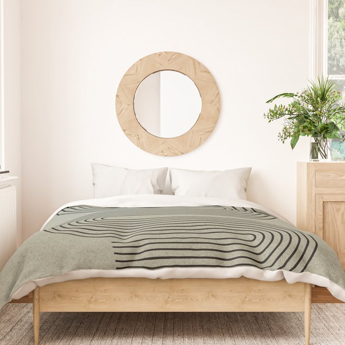 Green Organic Texture Geometric  Duvet Cover Gallery Image 3