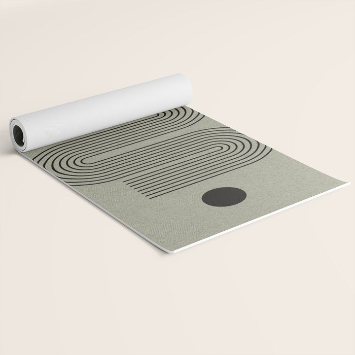 Green Organic Texture Geometric  Yoga Mat Gallery Image 2