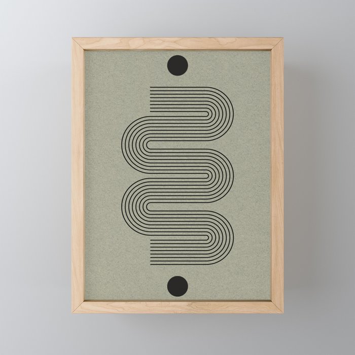 Green Organic Texture Geometric  Mini Art Print Gallery Image 1