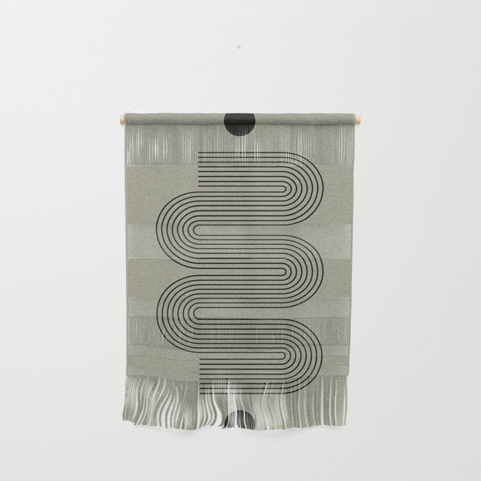 Green Organic Texture Geometric  Wall Hanging Gallery Image 1