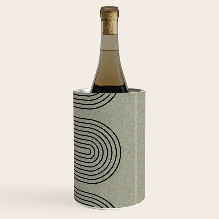Green Organic Texture Geometric  Wine Chiller Gallery Image 3