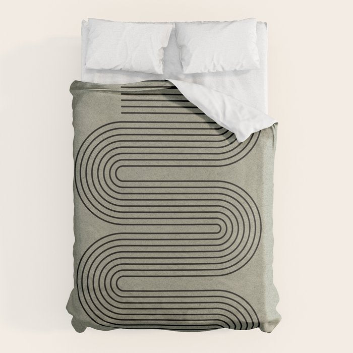 Green Organic Texture Geometric  Duvet Cover Gallery Image 1