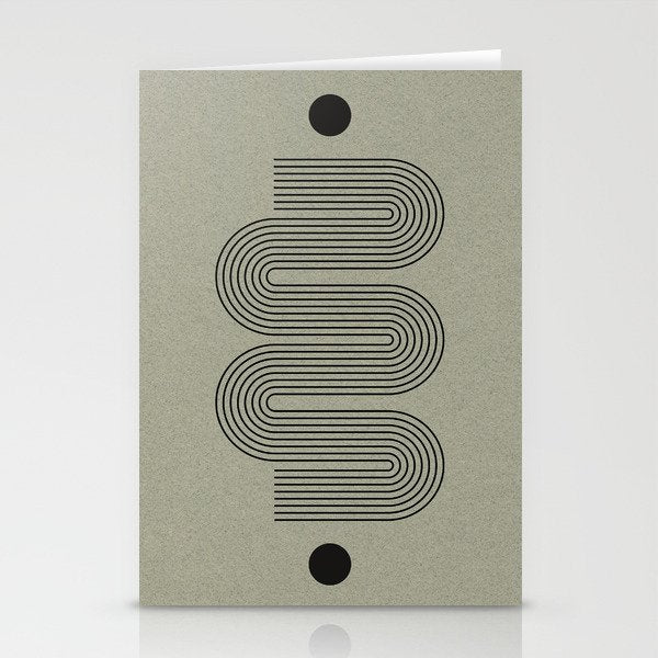 Green Organic Texture Geometric  Stationery Card Gallery Image 2