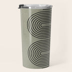Green Organic Texture Geometric  Travel Mug Gallery Image 3