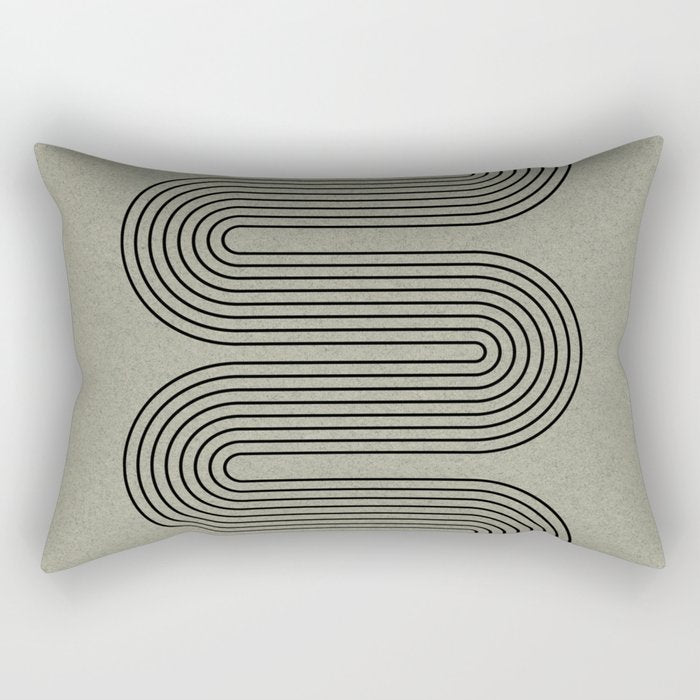Green Organic Texture Geometric  Rectangular Pillow Gallery Image 1