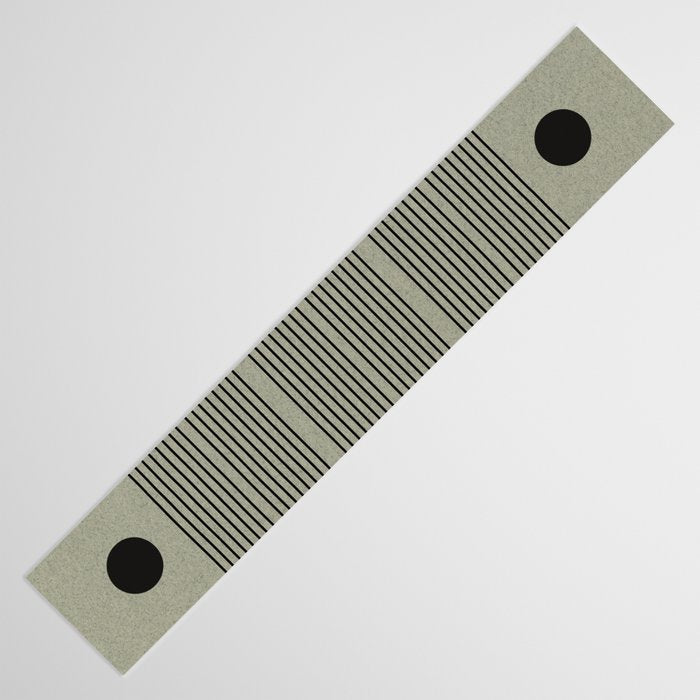 Green Organic Texture Geometric  Table Runner Gallery Image 3