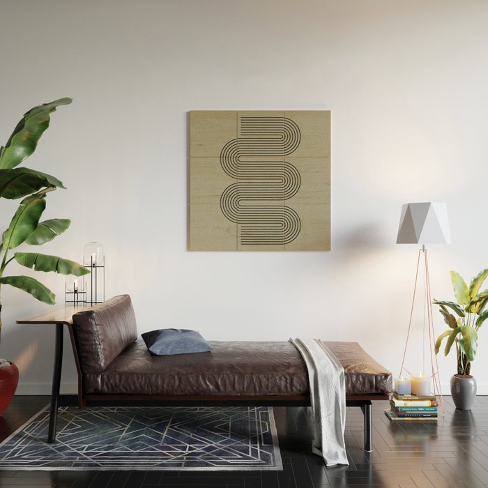 Green Organic Texture Geometric  Wood Wall Art Gallery Image 2