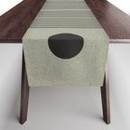 Green Organic Texture Geometric  Table Runner Gallery Image 1