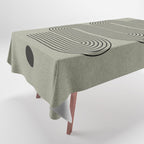 Green Organic Texture Geometric  Tablecloth Gallery Image 1