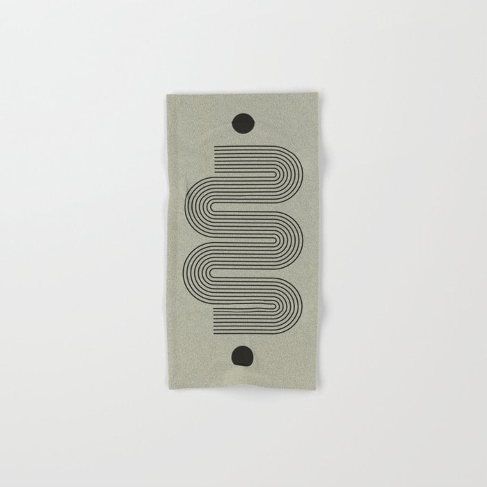 Green Organic Texture Geometric  Bath Towel Gallery Image 1