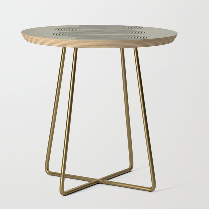 Green Organic Texture Geometric  Side Table Gallery Image 1