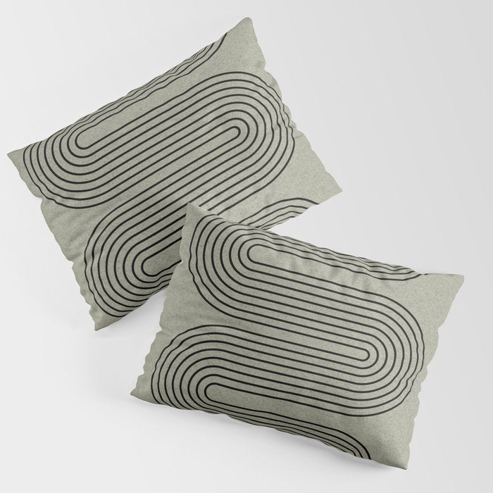 Green Organic Texture Geometric  Pillow Sham Gallery Image 1