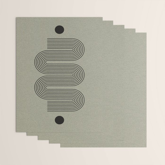 Green Organic Texture Geometric  Wrapping Paper Gallery Image 3