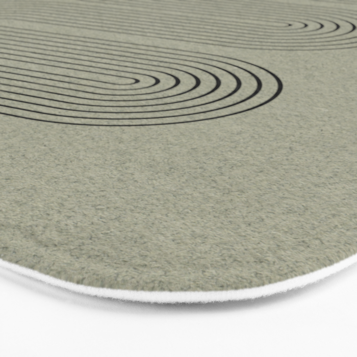 Green Organic Texture Geometric  Bath Mat Gallery Image 3