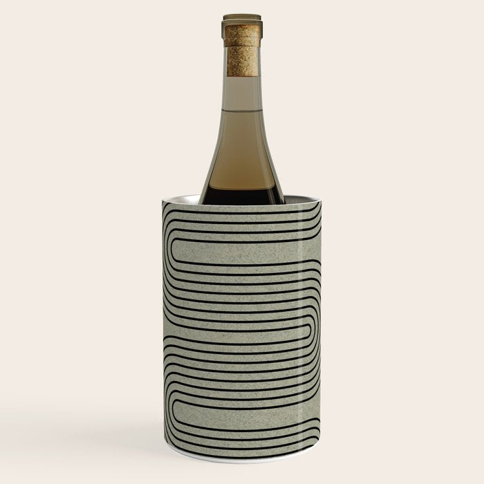 Green Organic Texture Geometric  Wine Chiller Gallery Image 1