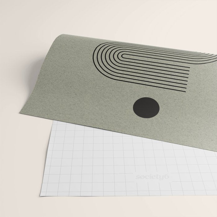 Green Organic Texture Geometric  Wrapping Paper Gallery Image 2