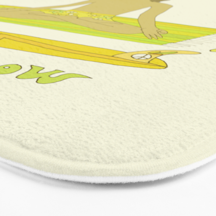 here in now surf meditate gerry lopez // retro art by surfy birdy Bath Mat Gallery Image 3