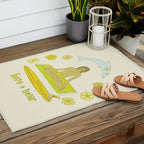 here in now surf meditate gerry lopez // retro art by surfy birdy Outdoor Rug Gallery Image 2