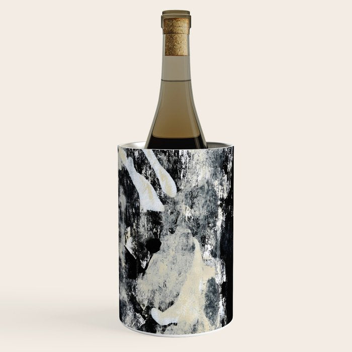 003: a vibrant abstract design in black and white by Alyssa Hamilton Art  Wine Chiller Gallery Image 3