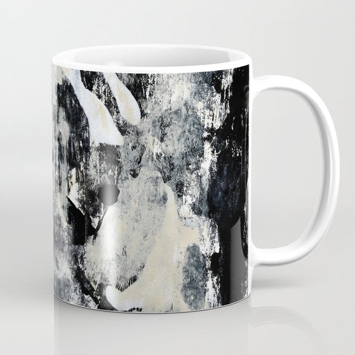 003: a vibrant abstract design in black and white by Alyssa Hamilton Art  Coffee Mug Gallery Image 1