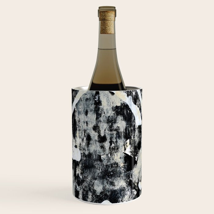 003: a vibrant abstract design in black and white by Alyssa Hamilton Art  Wine Chiller Gallery Image 1