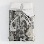 003: a vibrant abstract design in black and white by Alyssa Hamilton Art  Duvet Cover Gallery Image 6