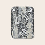 003: a vibrant abstract design in black and white by Alyssa Hamilton Art  Bath Mat Gallery Image 1