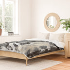 003: a vibrant abstract design in black and white by Alyssa Hamilton Art  Duvet Cover Gallery Image 2