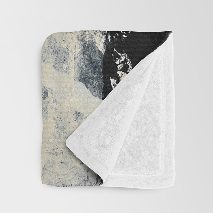 003: a vibrant abstract design in black and white by Alyssa Hamilton Art  Throw Blanket Gallery Image 3