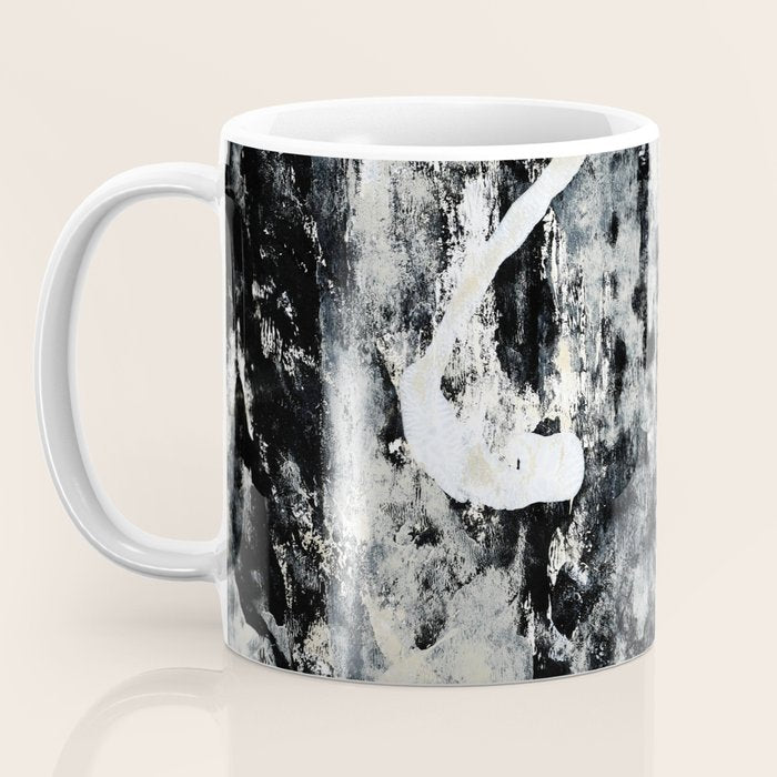 003: a vibrant abstract design in black and white by Alyssa Hamilton Art  Coffee Mug Gallery Image 3